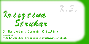 krisztina struhar business card